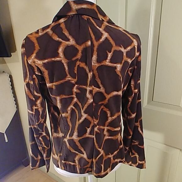 Requirements Blazer Jacket Marbled Look 3 Button Blazer Small - Picture 2 of 3